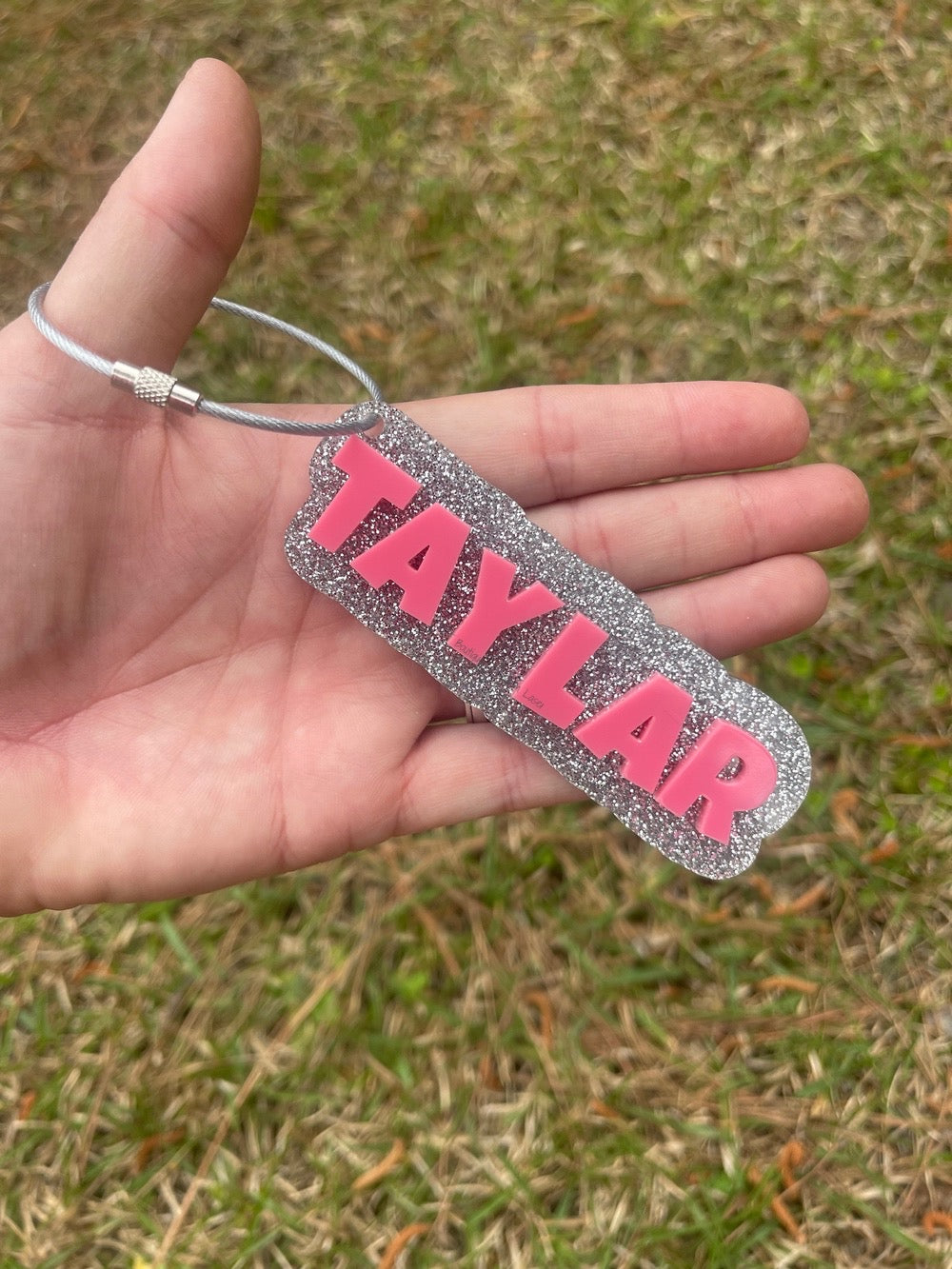 Name Bag Tag Keychain