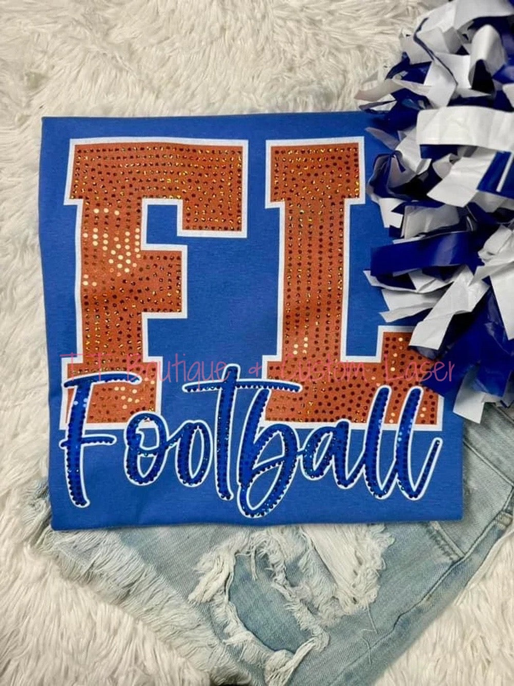 Spangled CUSTOM State Football Tee