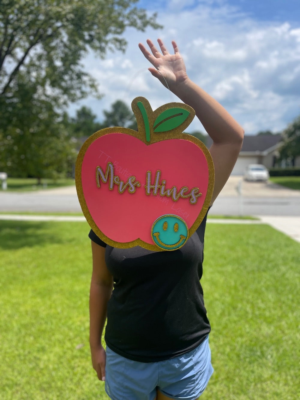 Back to School Door Hanger - Apple