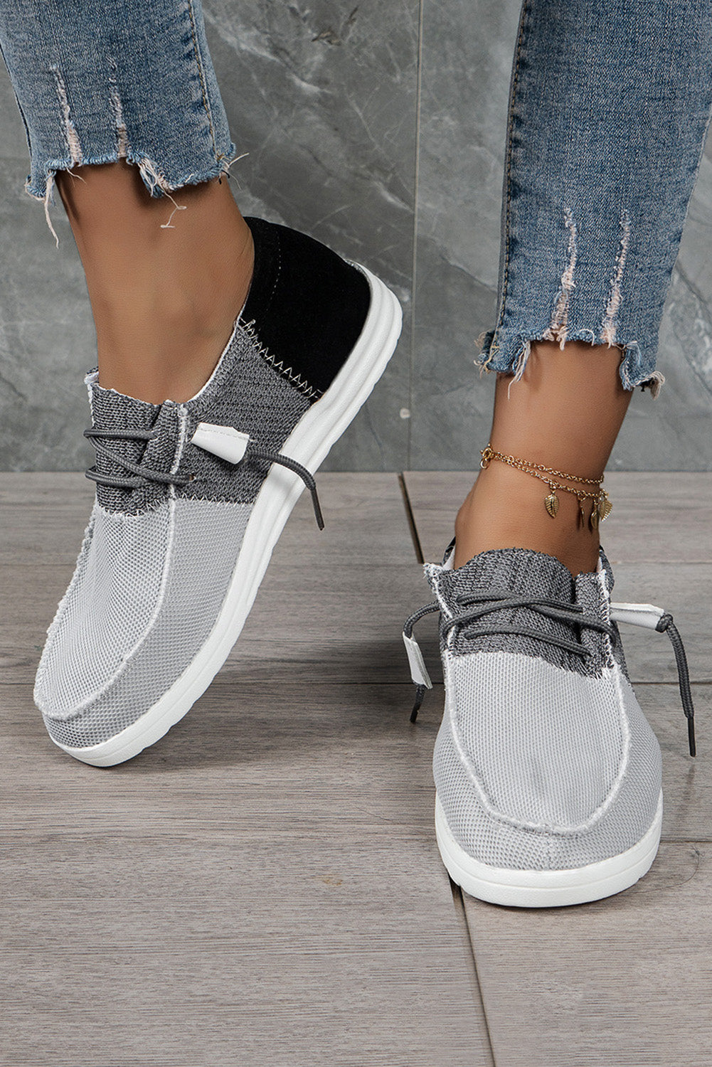 Gray Canvas Shoes